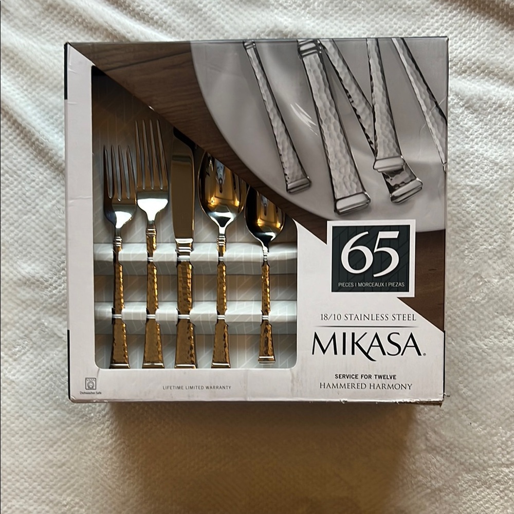 Mikasa Hammered Harmony Stainless Steel Flatware Set